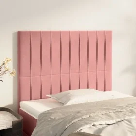 Headboards 2 units of pink velvet 80x5x78/88 cm by vidaXL, Headboards and footboards - Ref: Foro24-3116605, Price: 53,52 €, D...