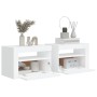 Nachttische mit LED 2 Einheiten weiß 60x35x40 cm von vidaXL, Nachttische - Ref: Foro24-3080734, Preis: 109,14 €, Rabatt: %