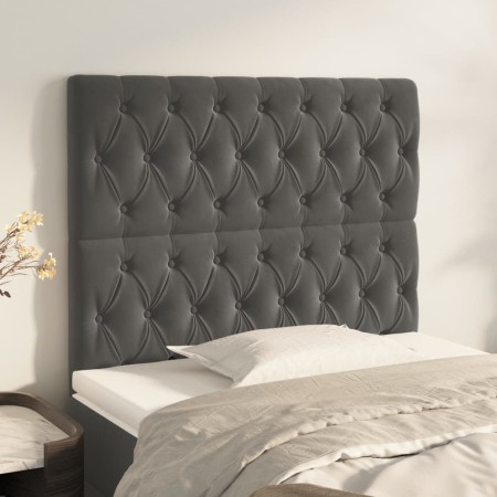 Kopfteile 2 Einheiten aus dunkelgrauem Samt 90x7x78/88 cm von vidaXL, Kopf- und Fußteile - Ref: Foro24-3116705, Preis: 66,59 ...