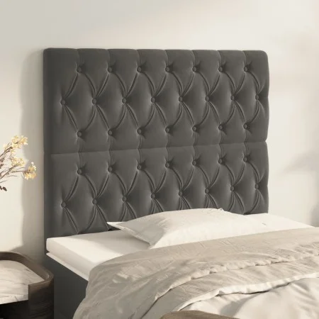 Kopfteile 2 Einheiten aus dunkelgrauem Samt 90x7x78/88 cm von vidaXL, Kopf- und Fußteile - Ref: Foro24-3116705, Preis: 66,03 ...