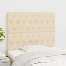 Headboards 2 units of cream-colored fabric 90x7x78/88 cm by vidaXL, Headboards and footboards - Ref: Foro24-3116655, Price: 9...