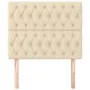 Headboards 2 units of cream-colored fabric 90x7x78/88 cm by vidaXL, Headboards and footboards - Ref: Foro24-3116655, Price: 9...
