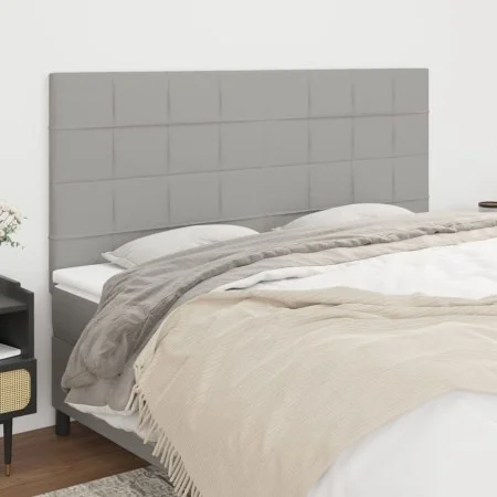 Kopfteile 4 Einheiten aus hellgrauem Stoff 80x5x78/88 cm von vidaXL, Kopf- und Fußteile - Ref: Foro24-3116338, Preis: 95,58 €...