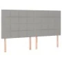Kopfteile 4 Einheiten aus hellgrauem Stoff 80x5x78/88 cm von vidaXL, Kopf- und Fußteile - Ref: Foro24-3116338, Preis: 95,58 €...