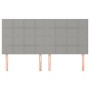 Kopfteile 4 Einheiten aus hellgrauem Stoff 80x5x78/88 cm von vidaXL, Kopf- und Fußteile - Ref: Foro24-3116338, Preis: 98,76 €...