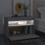 Mesitas de noche LED 2 uds contrachapada hormigón 60x35x40 cm de vidaXL, Mesitas de noche - Ref: Foro24-3082783, Precio: 71,0...