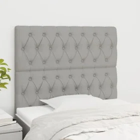 Kopfteile 2 Einheiten aus hellgrauem Stoff 90x7x78/88 cm von vidaXL, Kopf- und Fußteile - Ref: Foro24-3116650, Preis: 58,41 €...