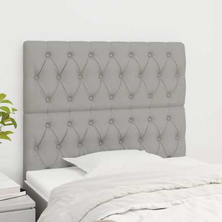 Kopfteile 2 Einheiten aus hellgrauem Stoff 90x7x78/88 cm von vidaXL, Kopf- und Fußteile - Ref: Foro24-3116650, Preis: 67,71 €...