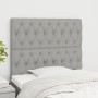 Headboards 2 units of light gray fabric 90x7x78/88 cm by vidaXL, Headboards and footboards - Ref: Foro24-3116650, Price: 73,0...
