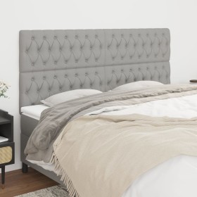Kopfteile 4 Einheiten aus hellgrauem Stoff 100x7x78/88 cm von vidaXL, Kopf- und Fußteile - Ref: Foro24-3116690, Preis: 116,20...