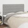 Headboards 4 units of light gray fabric 100x7x78/88 cm by vidaXL, Headboards and footboards - Ref: Foro24-3116690, Price: 116...