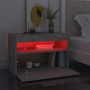 Mesitas de noche LED 2 uds contrachapada hormigón 60x35x40 cm de vidaXL, Mesitas de noche - Ref: Foro24-3082783, Precio: 71,0...