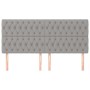 Headboards 4 units of light gray fabric 100x7x78/88 cm by vidaXL, Headboards and footboards - Ref: Foro24-3116690, Price: 116...