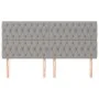 Headboards 4 units of light gray fabric 100x7x78/88 cm by vidaXL, Headboards and footboards - Ref: Foro24-3116690, Price: 116...