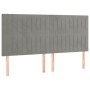 Kopfteile 4 Einheiten aus hellgrauem Samt 90x5x78/88 cm von vidaXL, Kopf- und Fußteile - Ref: Foro24-3116630, Preis: 116,63 €...