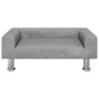 Sofá para niños de terciopelo gris claro 70x45x26,5 cm