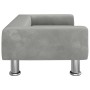 Sofá para niños de terciopelo gris claro 70x45x26,5 cm