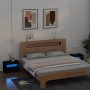 Nachttische mit LED-Leuchten 2 Stück schwarz 60x35x40 cm von vidaXL, Nachttische - Ref: Foro24-3080735, Preis: 112,31 €, Raba...