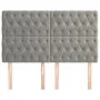 Kopfteile 4 Einheiten hellgrauer Samt 72x7x78/88 cm von vidaXL, Kopf- und Fußteile - Ref: Foro24-3116716, Preis: 119,21 €, Ra...