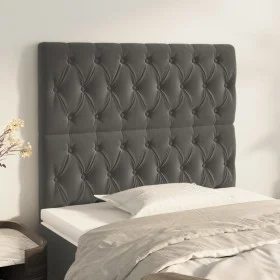 Headboards 2 units of dark gray velvet 100x7x78/88 cm by vidaXL, Headboards and footboards - Ref: Foro24-3116711, Price: 71,9...