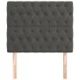 Cabeceros 2 unidades de terciopelo gris oscuro 100x7x78/88 cm de vidaXL, Cabeceros y pies de cama - Ref: Foro24-3116711, Prec...