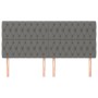 Headboards 4 units of dark gray fabric 100x7x78/88 cm by vidaXL, Headboards and footboards - Ref: Foro24-3116691, Price: 125,...