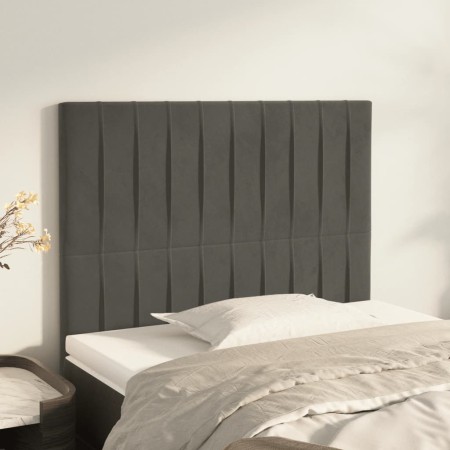 Kopfteile 2 Einheiten aus dunkelgrauem Samt 80x5x78/88 cm von vidaXL, Kopf- und Fußteile - Ref: Foro24-3116601, Preis: 61,98 ...