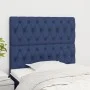 Cabeceros 2 unidades de tela azul 90x7x78/88 cm de vidaXL, Cabeceros y pies de cama - Ref: Foro24-3116656, Precio: 76,38 €, D...