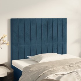 Headboards 2 units of dark blue velvet 100x5x78/88 cm by vidaXL, Headboards and footboards - Ref: Foro24-3116616, Price: 62,3...