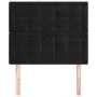 Headboards 2 units of black velvet 100x5x78/88 cm by vidaXL, Headboards and footboards - Ref: Foro24-3116810, Price: 63,83 €,...