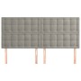 Kopfteile 4 Einheiten aus hellgrauem Samt 80x5x78/88 cm von vidaXL, Kopf- und Fußteile - Ref: Foro24-3116820, Preis: 130,01 €...