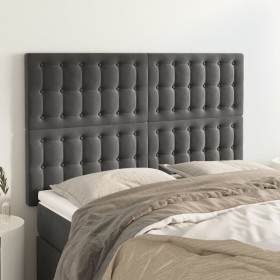 Headboards 4 units dark gray velvet 72x5x78/88 cm by vidaXL, Headboards and footboards - Ref: Foro24-3116815, Price: 120,49 €...