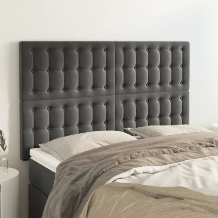 Headboards 4 units dark gray velvet 72x5x78/88 cm by vidaXL, Headboards and footboards - Ref: Foro24-3116815, Price: 116,54 €...