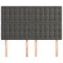 Kopfteile 4 Einheiten dunkelgrauer Samt 72x5x78/88 cm von vidaXL, Kopf- und Fußteile - Ref: Foro24-3116815, Preis: 120,49 €, ...
