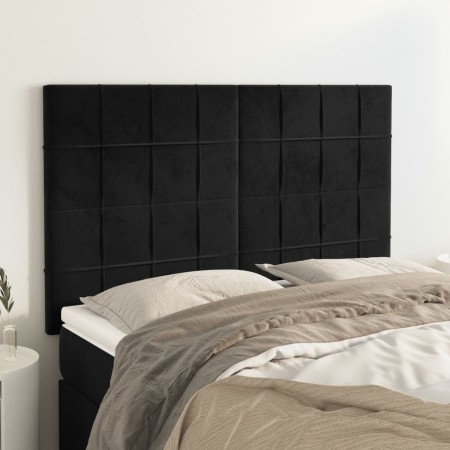 Kopfteile 4 Einheiten aus schwarzem Samt 72x5x78/88 cm von vidaXL, Kopf- und Fußteile - Ref: Foro24-3116382, Preis: 88,45 €, ...