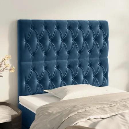 Kopfteile 2 Einheiten aus dunkelblauem Samt 90x7x78/88 cm von vidaXL, Kopf- und Fußteile - Ref: Foro24-3116708, Preis: 86,49 ...