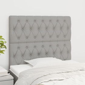 Headboards 2 units of light gray fabric 100x7x78/88 cm by vidaXL, Headboards and footboards - Ref: Foro24-3116658, Price: 61,...