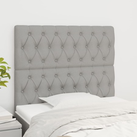 Kopfteile 2 Einheiten aus hellgrauem Stoff 100x7x78/88 cm von vidaXL, Kopf- und Fußteile - Ref: Foro24-3116658, Preis: 61,76 ...