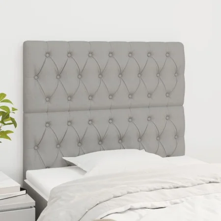 Kopfteile 2 Einheiten aus hellgrauem Stoff 100x7x78/88 cm von vidaXL, Kopf- und Fußteile - Ref: Foro24-3116658, Preis: 61,21 ...