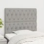 Headboards 2 units of light gray fabric 100x7x78/88 cm by vidaXL, Headboards and footboards - Ref: Foro24-3116658, Price: 61,...