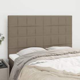 Headboards 4 units taupe gray fabric 72x5x78/88 cm by vidaXL, Headboards and footboards - Ref: Foro24-3116334, Price: 87,94 €...