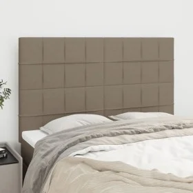 Headboards 4 units taupe gray fabric 72x5x78/88 cm by vidaXL, Headboards and footboards - Ref: Foro24-3116334, Price: 111,84 ...