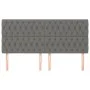 Headboards 4 units of dark gray fabric 90x7x78/88 cm by vidaXL, Headboards and footboards - Ref: Foro24-3116683, Price: 134,6...
