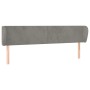 Hellgraues Samtkopfteil 203x23x78/88 cm von vidaXL, Kopf- und Fußteile - Ref: Foro24-3116930, Preis: 64,41 €, Rabatt: %