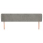 Hellgraues Samtkopfteil 203x23x78/88 cm von vidaXL, Kopf- und Fußteile - Ref: Foro24-3116930, Preis: 64,41 €, Rabatt: %