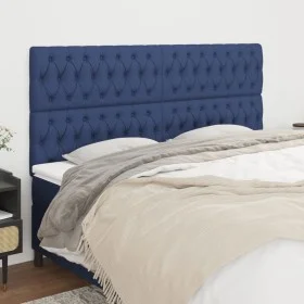 Headboards 4 units of blue fabric 90x7x78/88 cm by vidaXL, Headboards and footboards - Ref: Foro24-3116688, Price: 143,13 €, ...