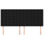 Headboards 4 units of black fabric 90x5x78/88 cm by vidaXL, Headboards and footboards - Ref: Foro24-3116782, Price: 113,30 €,...
