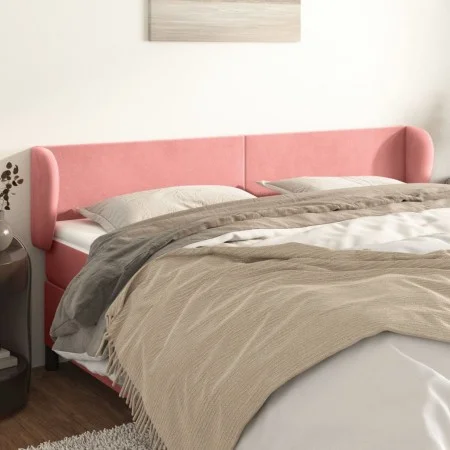 Cabecero de terciopelo rosa 203x23x78/88 cm de vidaXL, Cabeceros y pies de cama - Ref: Foro24-3116935, Precio: 64,46 €, Descu...