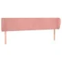 Cabecero de terciopelo rosa 203x23x78/88 cm de vidaXL, Cabeceros y pies de cama - Ref: Foro24-3116935, Precio: 64,46 €, Descu...