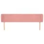 Cabecero de terciopelo rosa 203x23x78/88 cm de vidaXL, Cabeceros y pies de cama - Ref: Foro24-3116935, Precio: 64,46 €, Descu...